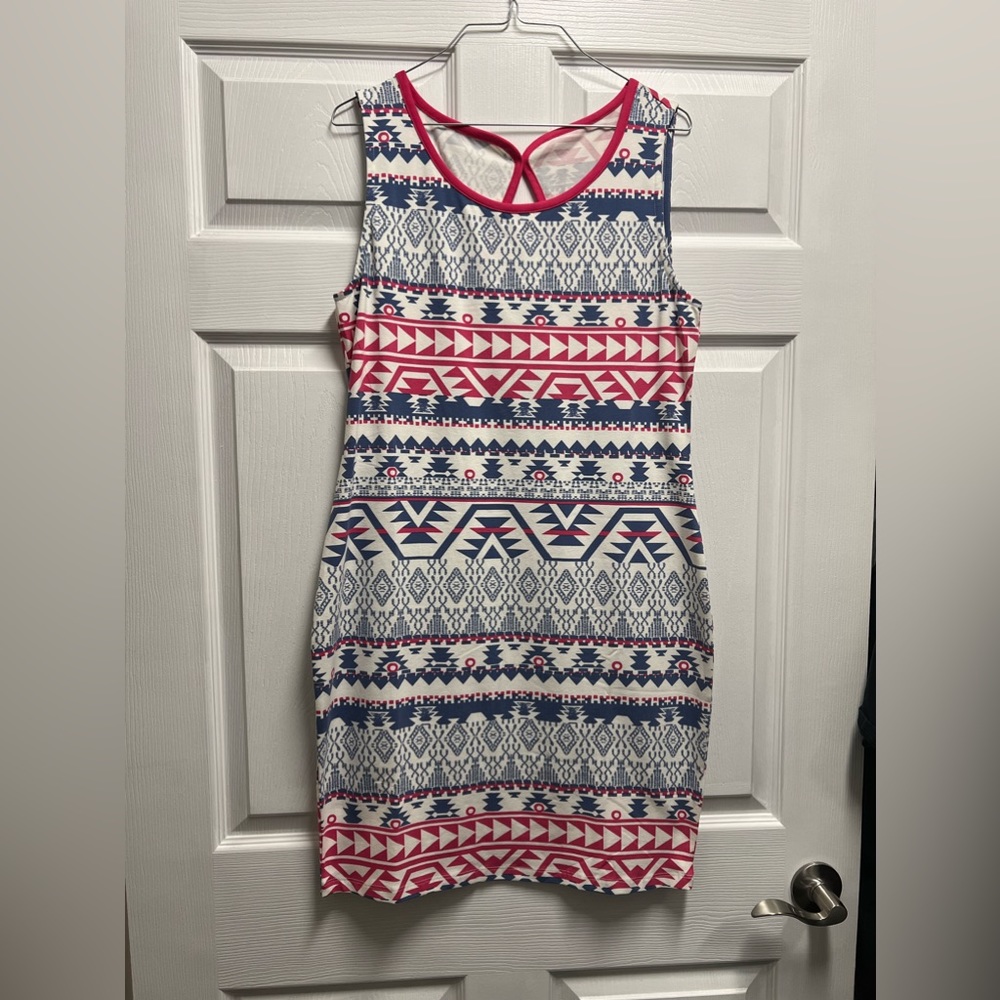 NWT Buffalo Pink and Blue Aztec print Dress